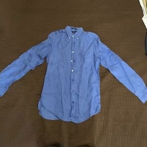 Blue button down